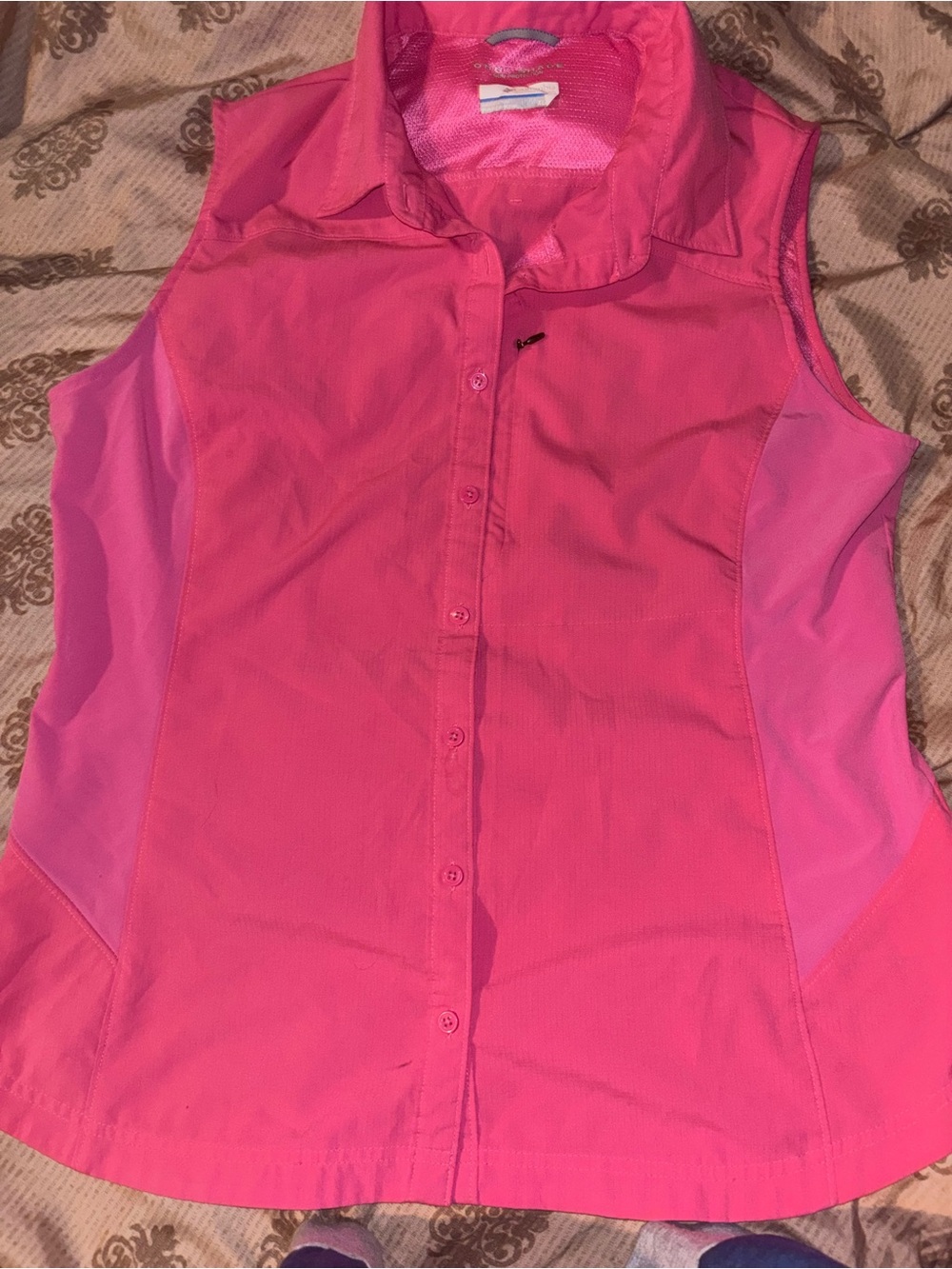 Columbia Pink Sleeveless Outdoor Shirt